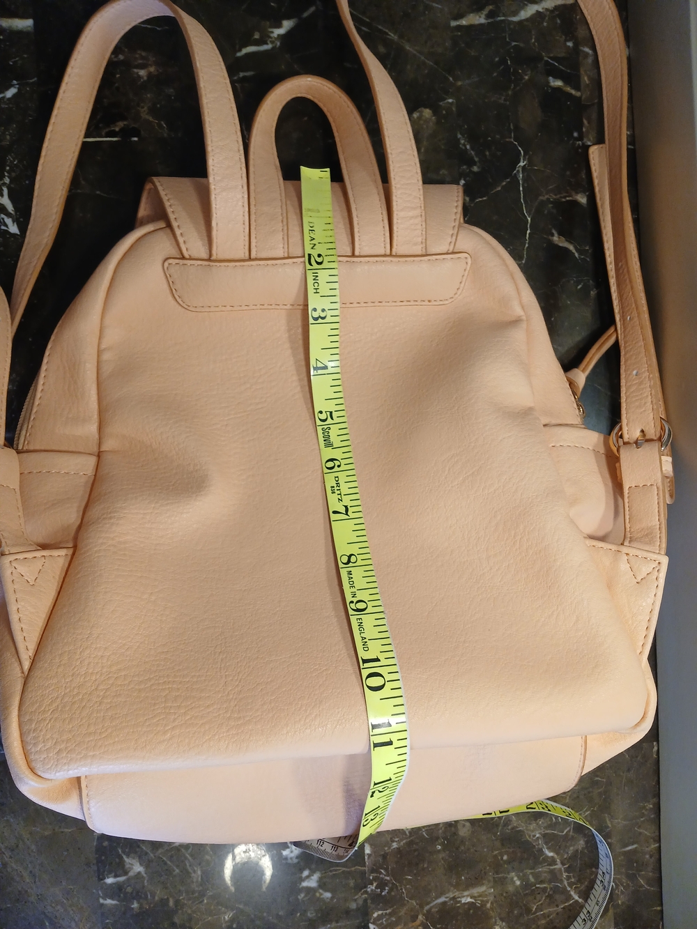 LC Lauren Conrad Peach Faux Leather Mini Backpack - Picture 8 of 16